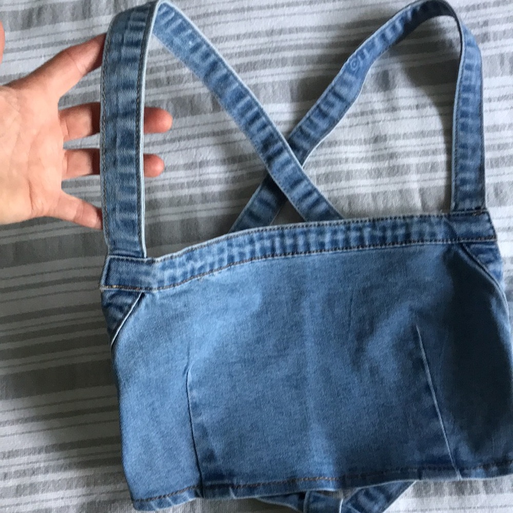 Superdown Leia denim crop top S - Picture 6 of 16